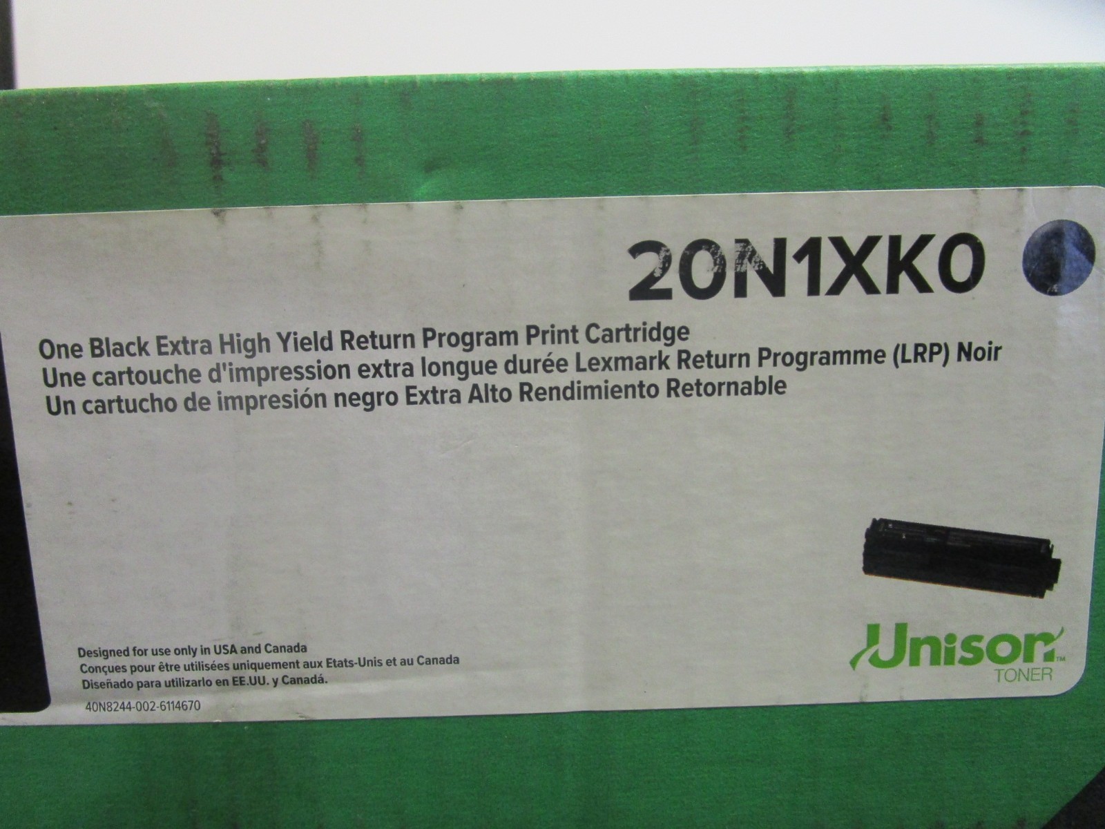 Lexmark 20N1XK0 Extra High Yield Return Program Print Cartridge