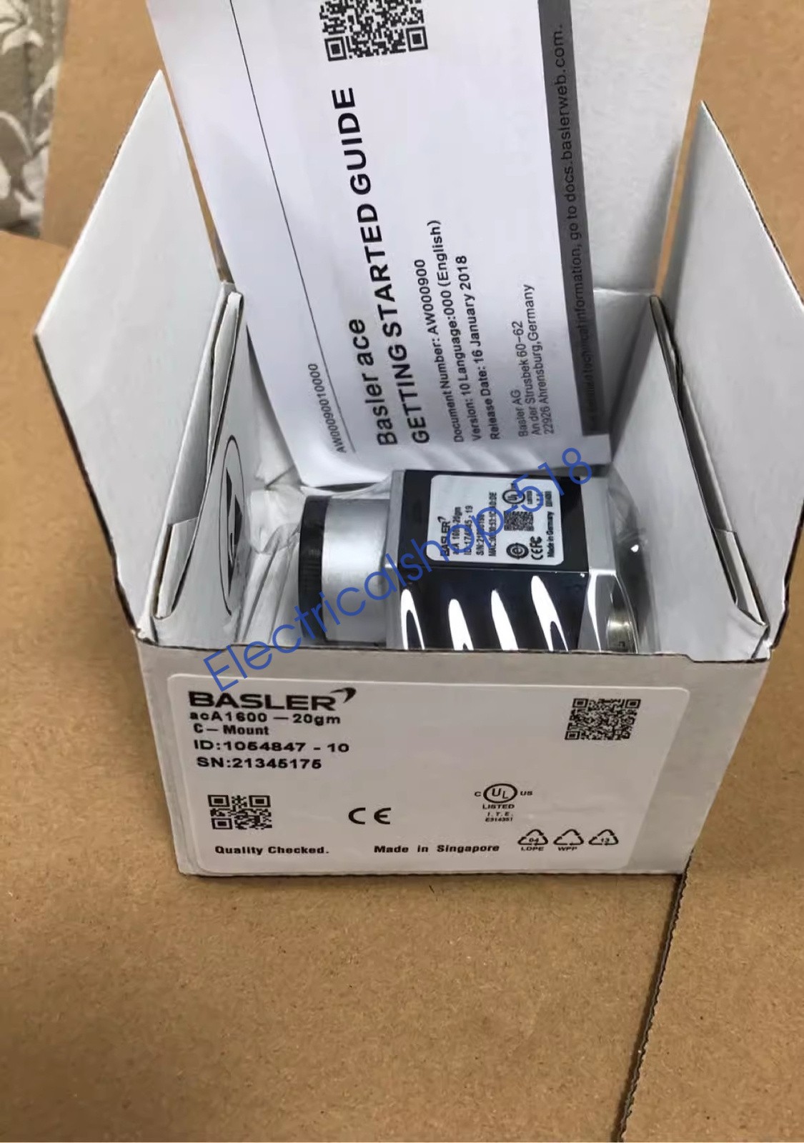 1pcs Basler acA1600-20gm Industrial Camera 200W pixel DHL/FedEx