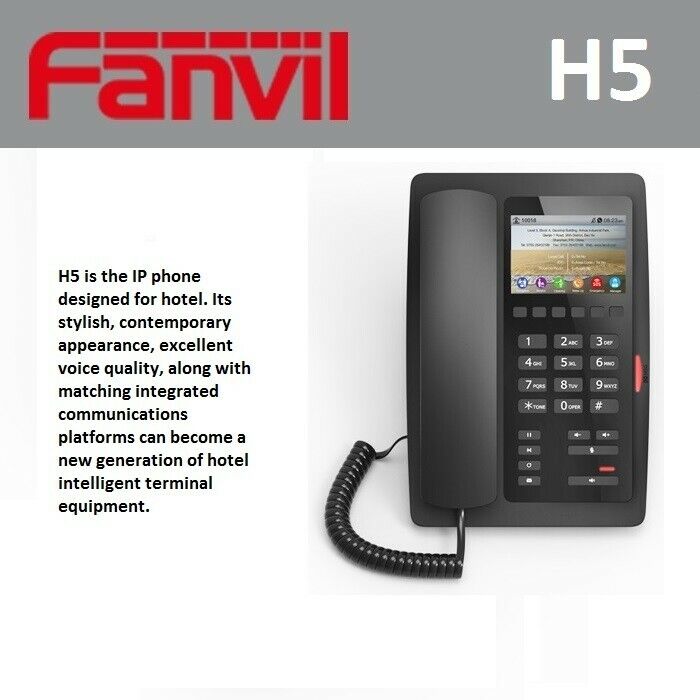 Fanvil H5 Elegant Hotel IP Phone 2 SIP accounts 3.5