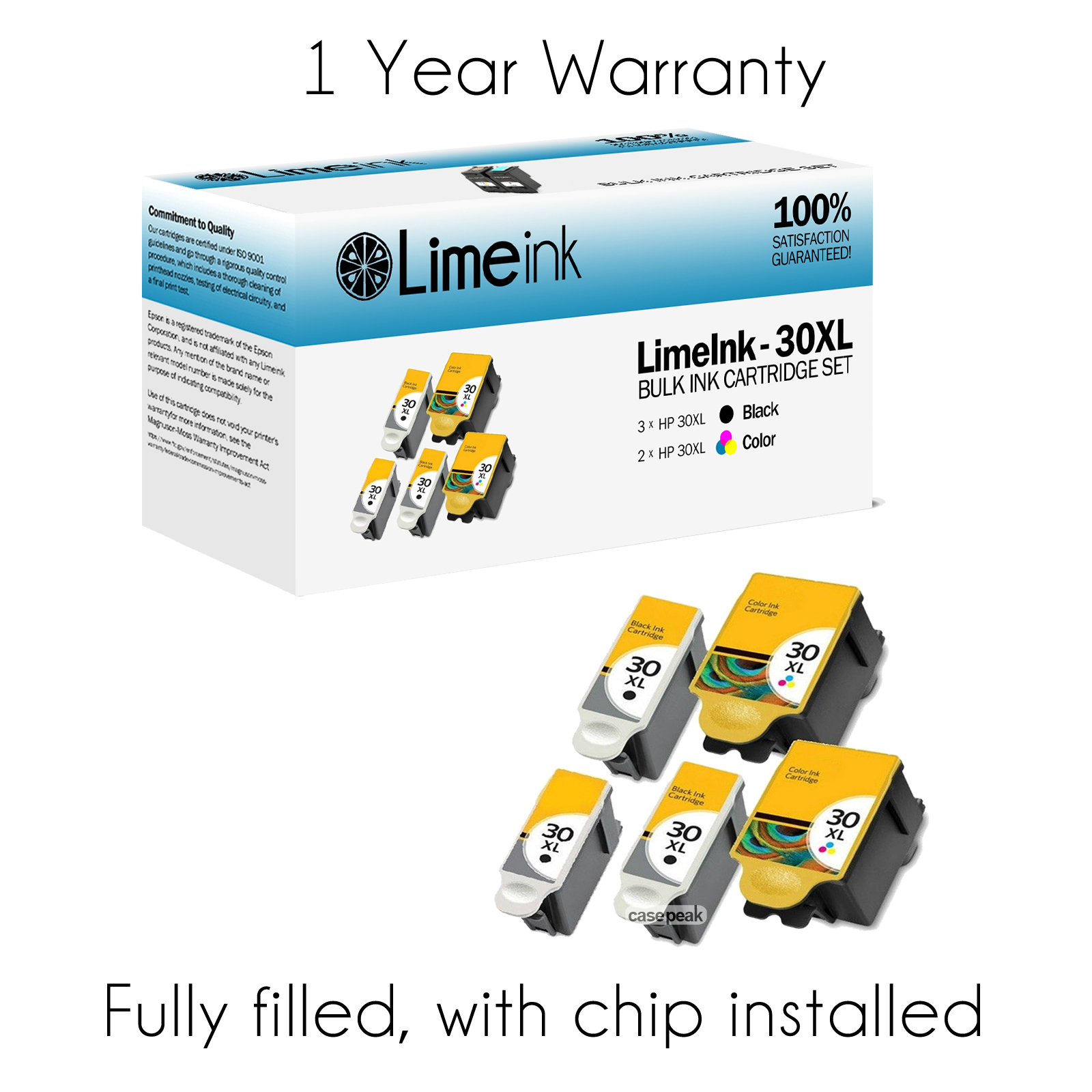 5 For Kodak 30XL Ink Cartridges Set For ESP 310 C315 2150 2170 Hero 3.1 3.2 5.1
