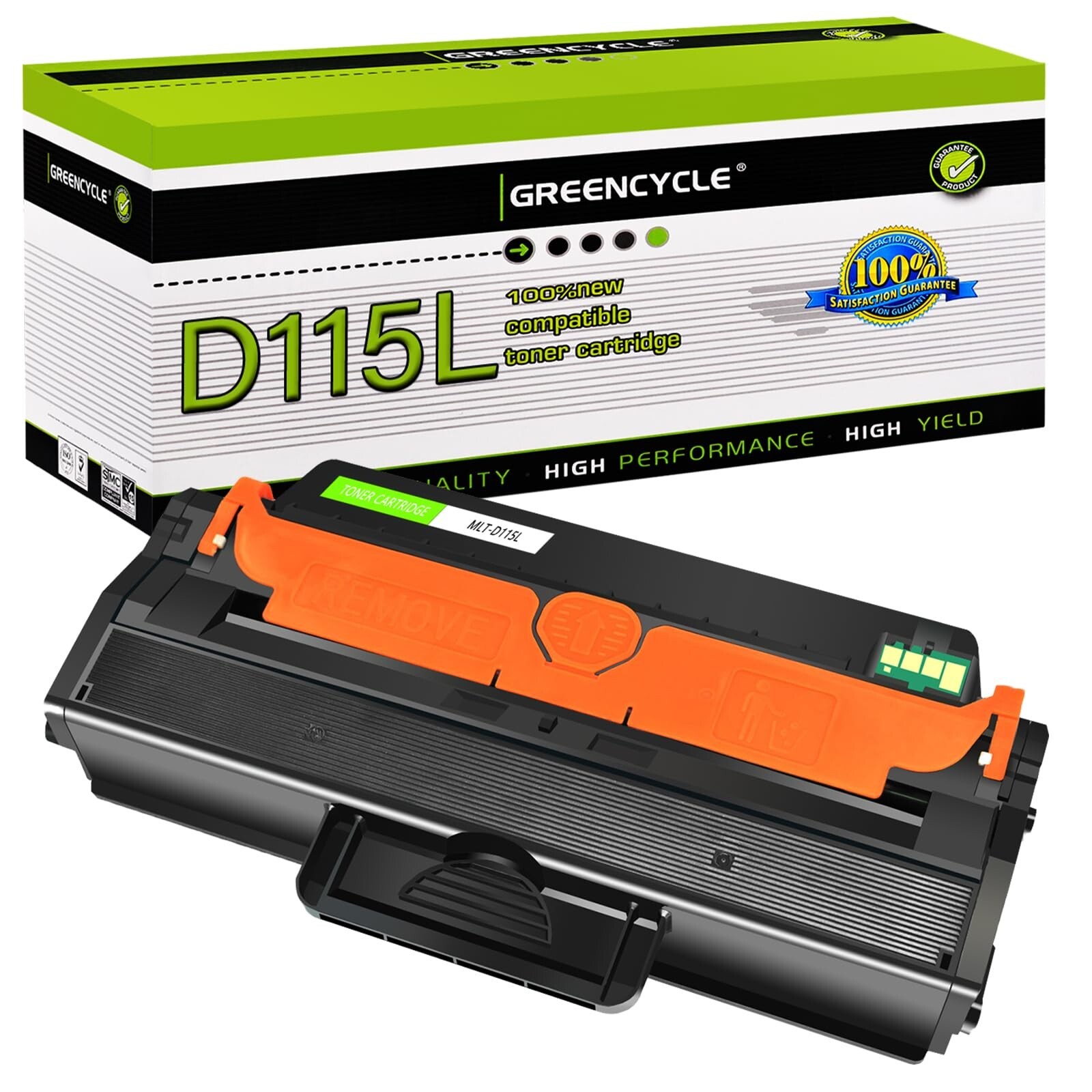 greencycle 1 Pack MLT-D115L D115L Black Toner Cartridge Replacement Compatibl...