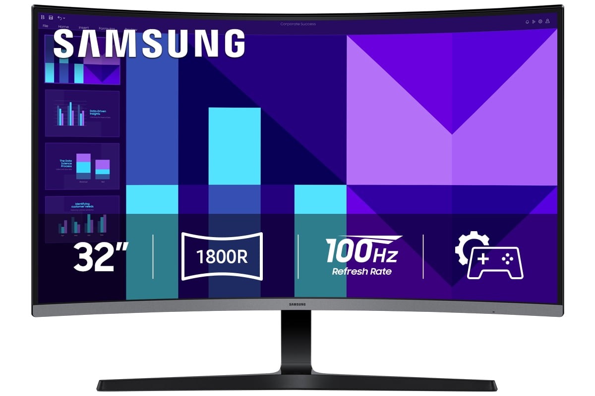 Samsung LS32D39CGANXZA 32 Essential S3 FHD 100Hz Curved Monitor Black