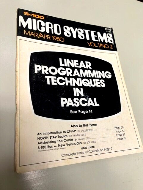 Microsystems S-100 and CP/M journal. Mar/April 1980 Vol 1 No. 2