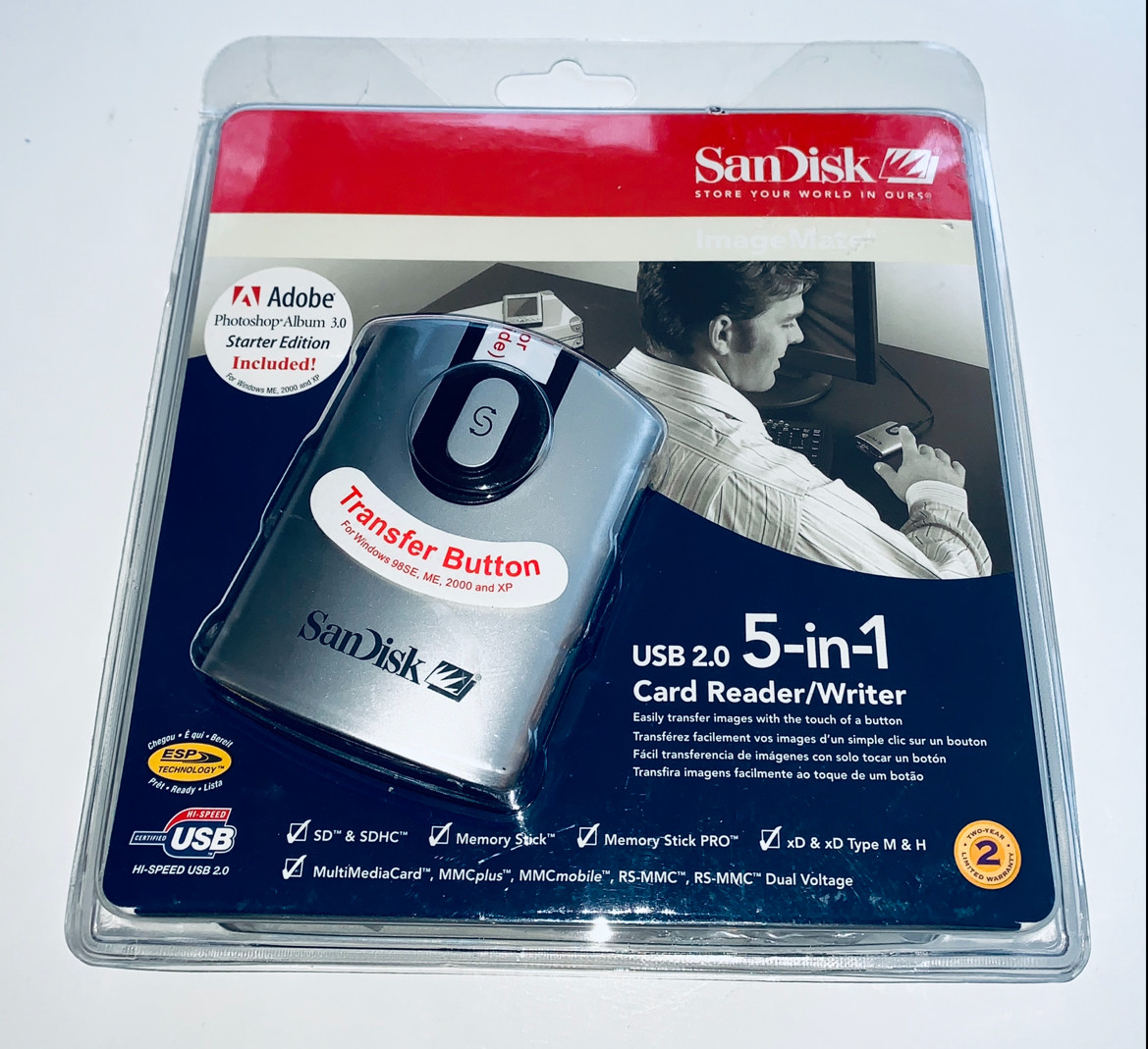 SanDisk USB 2.0 5-1 Card Reader Writer NIB