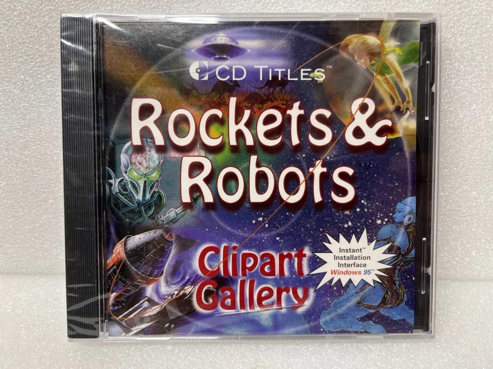 Rockets And Robots Clipart Gallery - Vintage 1997 CD Titles Win 95 Mac 7.5+