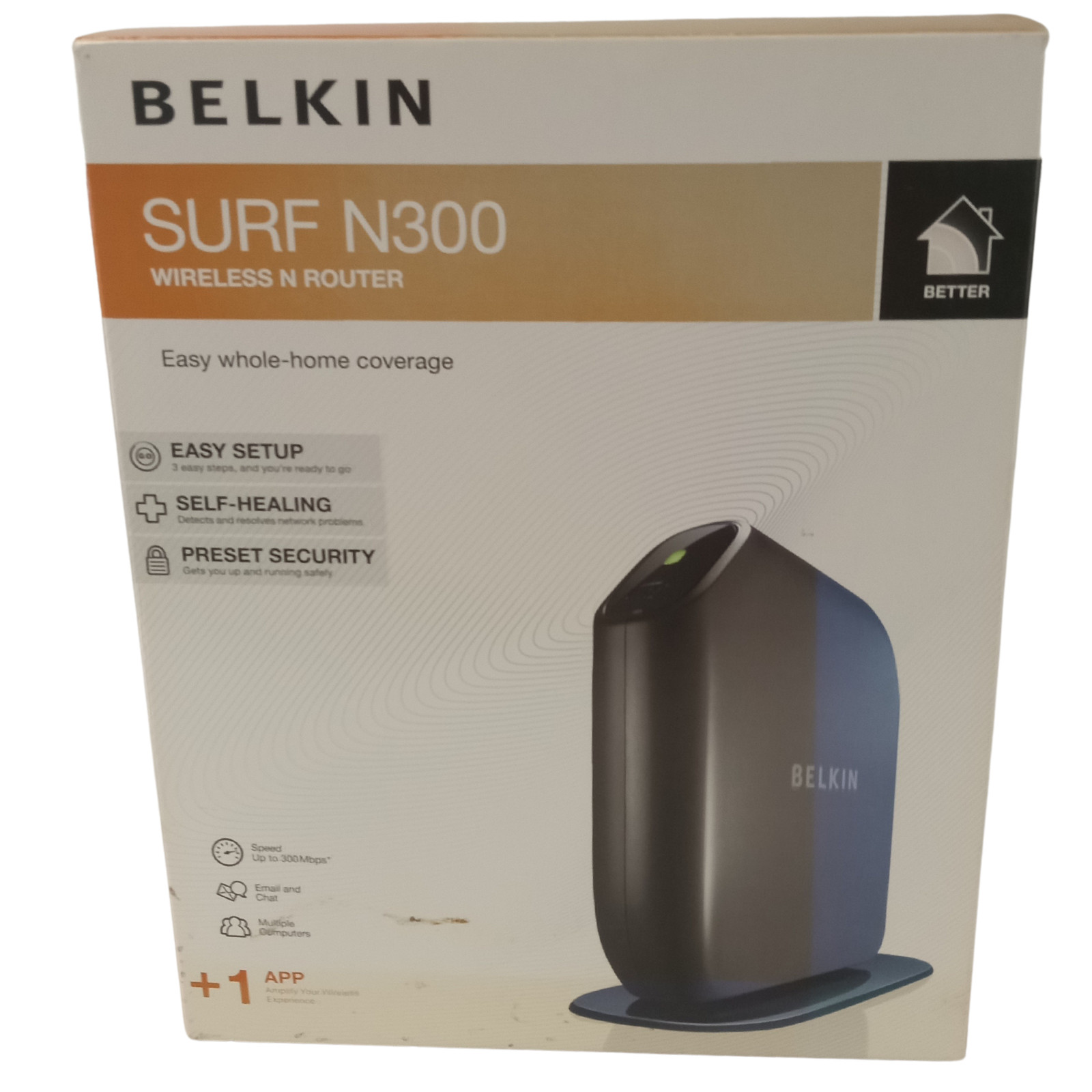 Belkin Surf N300 Wireless N Router – Easy Whole-Home Coverage