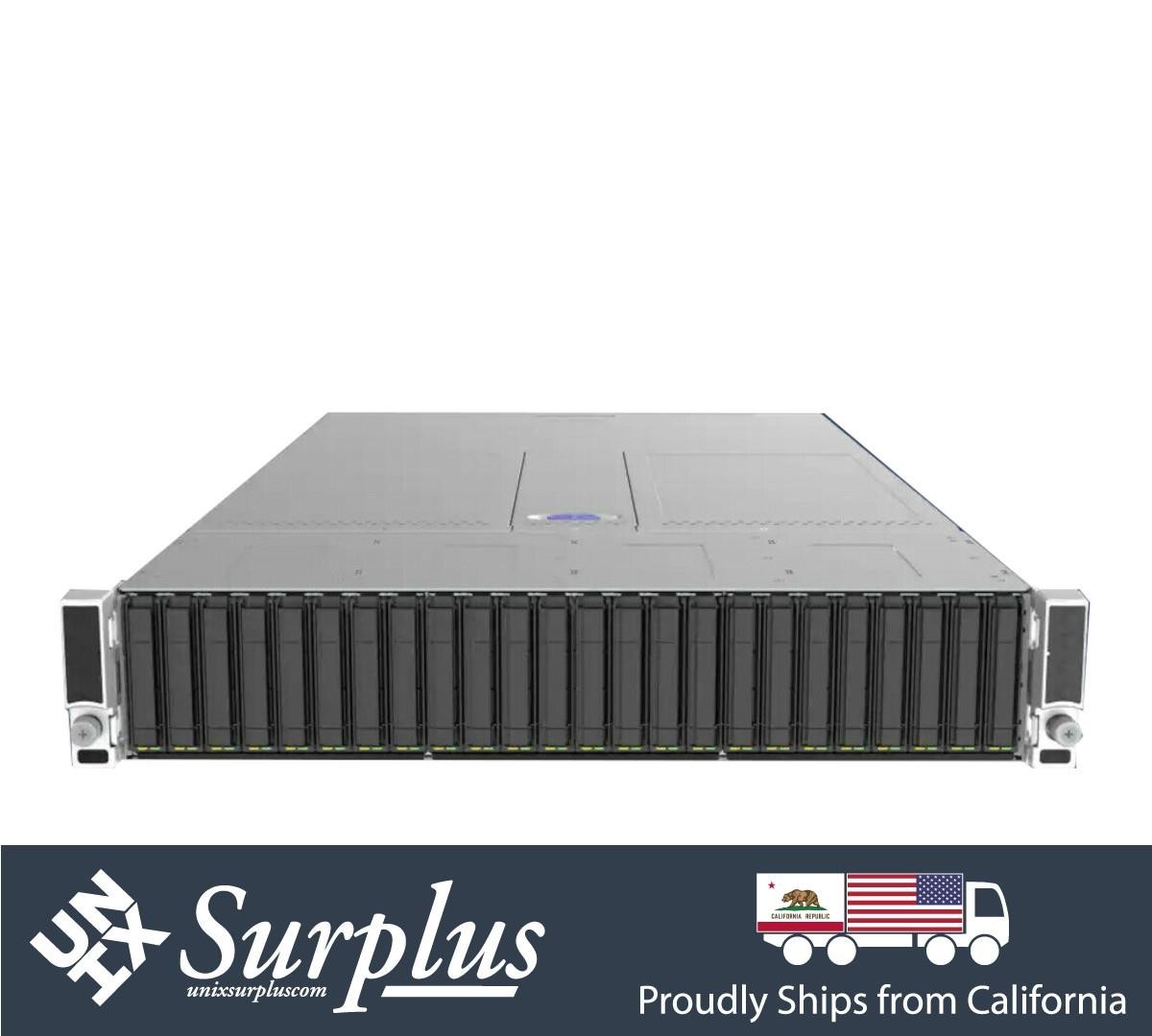 Intel 2U 4 Node Server H2224XXLR3 S2600BP Ea Node: 2x Xeon 6130 - 32GB DDR4 RAM