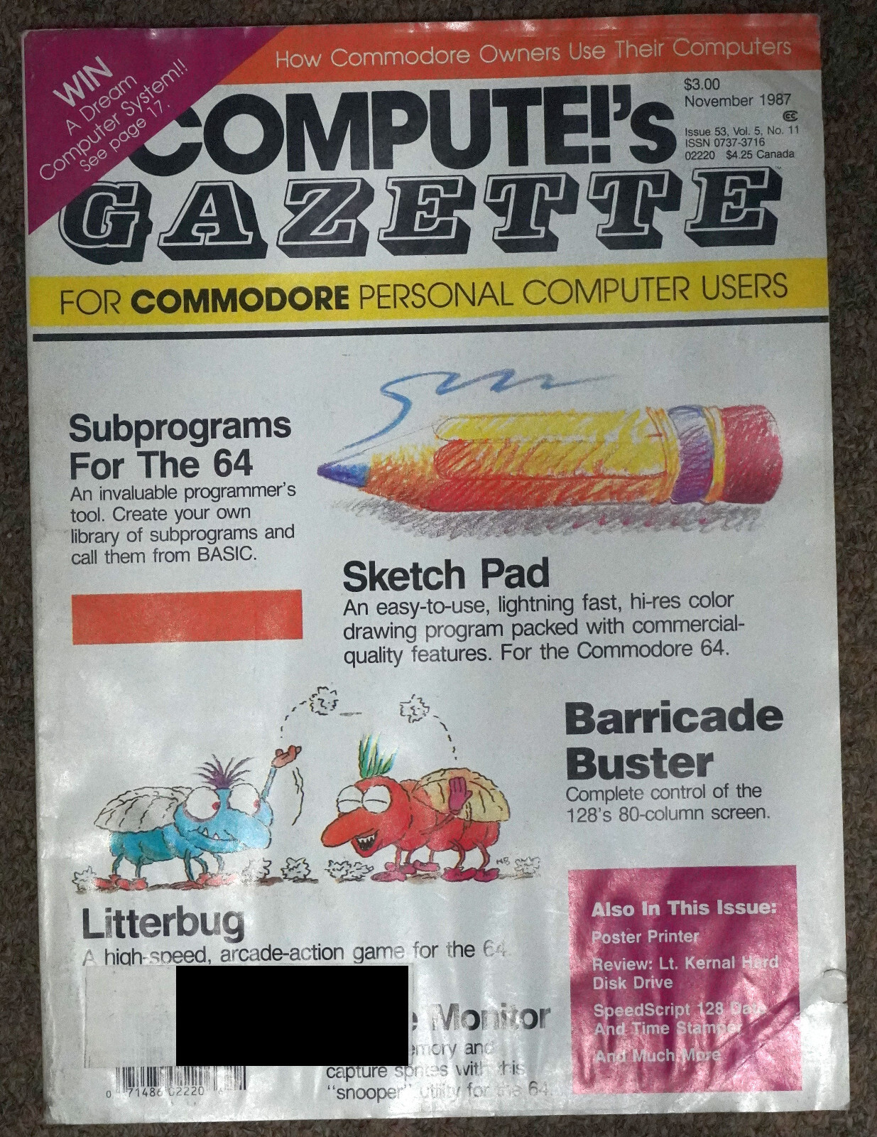Compute's Gazette For Commodore Personal Computer Users Nov 1988