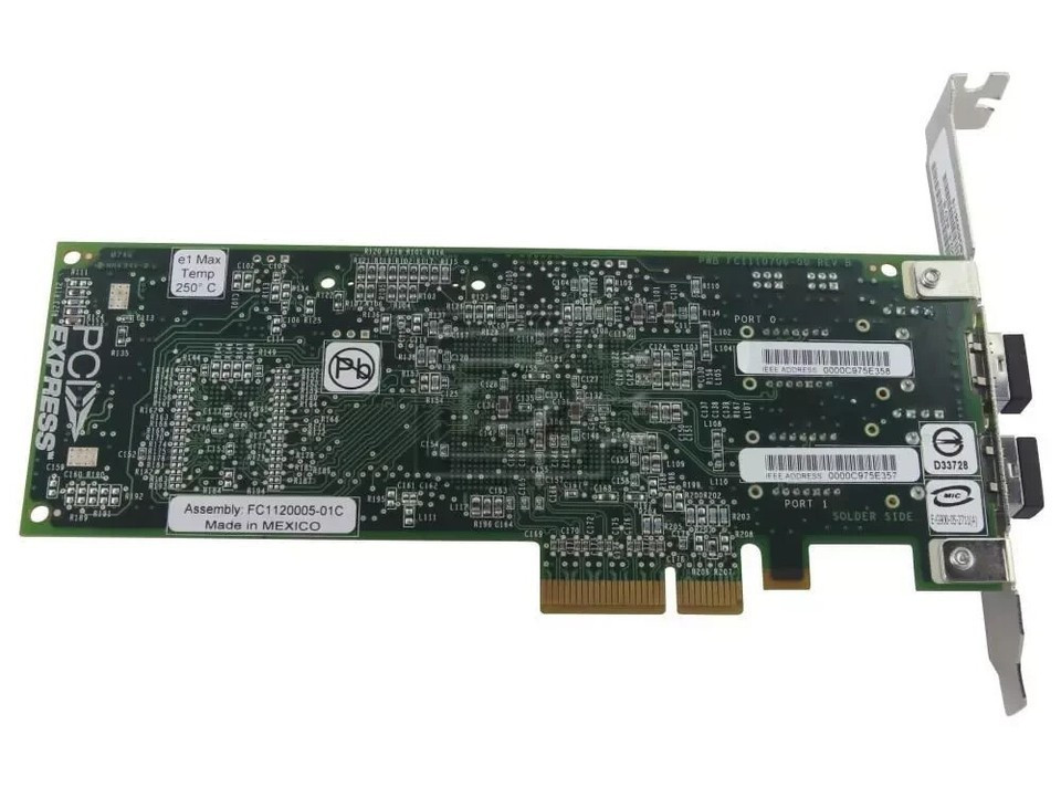 0KN139 DELL EMULEX LPE11002-E 2-PORT 4GB PCI-E FIBRE CHANNEL FIBER DUAL 850NM