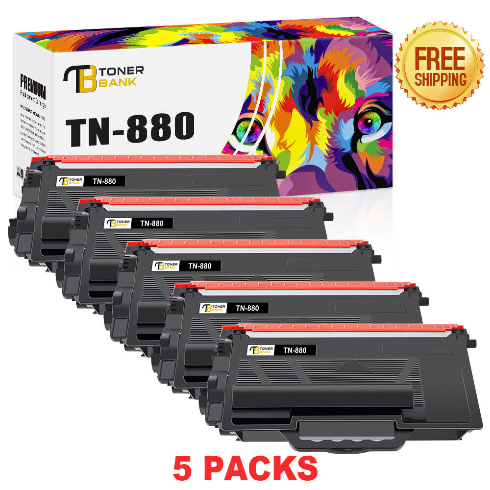 5PK TN880 Toner Cartridge for Compatible Brother HL-L6300DW L6400DW MFC-L6700DW