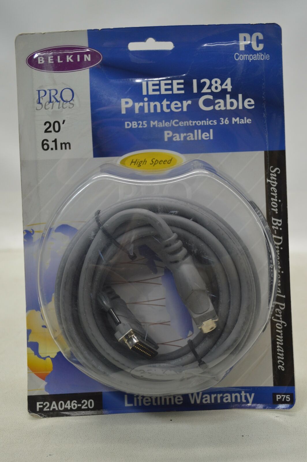 Belkin IEEE 1284 Compliant 20FT Printer Cable *New Unused*