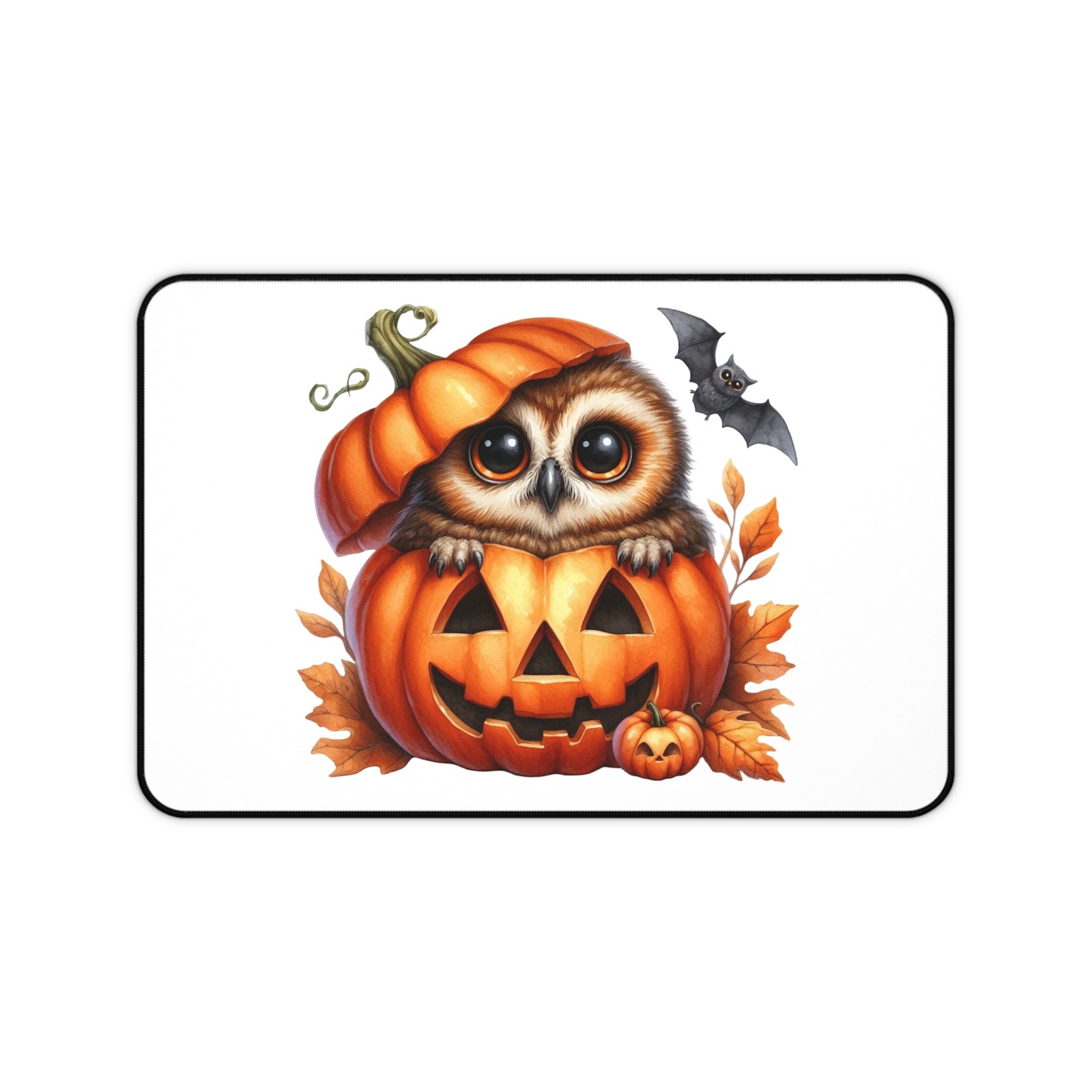 Owl Desk Mat AOP Spooky Halloween Owl Gothic Office Accessory