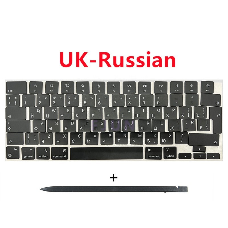 NEW Keycap UK-Russian Layout For MacBook Air 13" M4 A3240 2025 Year Black