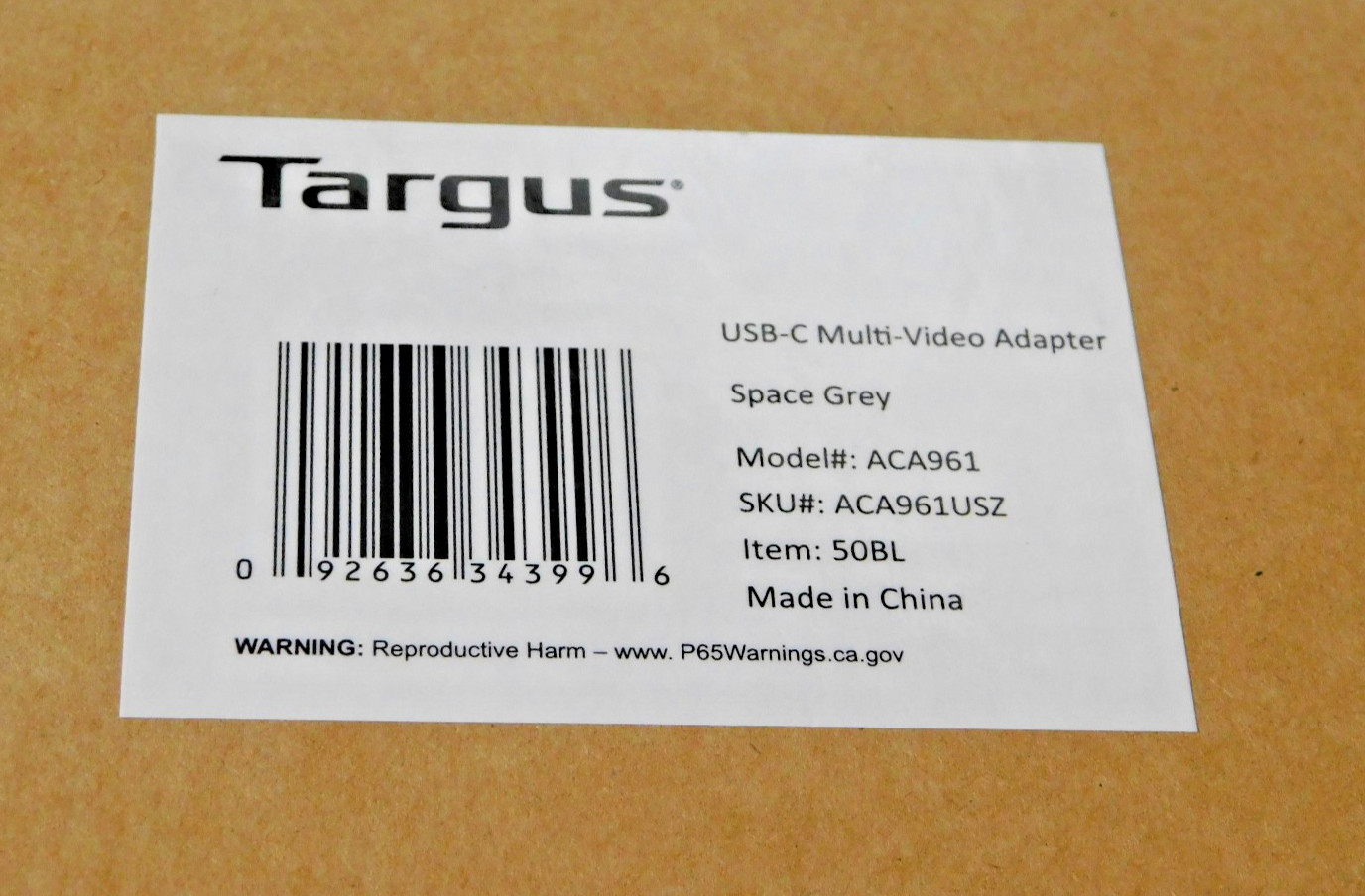 Targus ACA961USZ USB-C Multi Function Adapter with USB C to HDMI / VGA / DVI