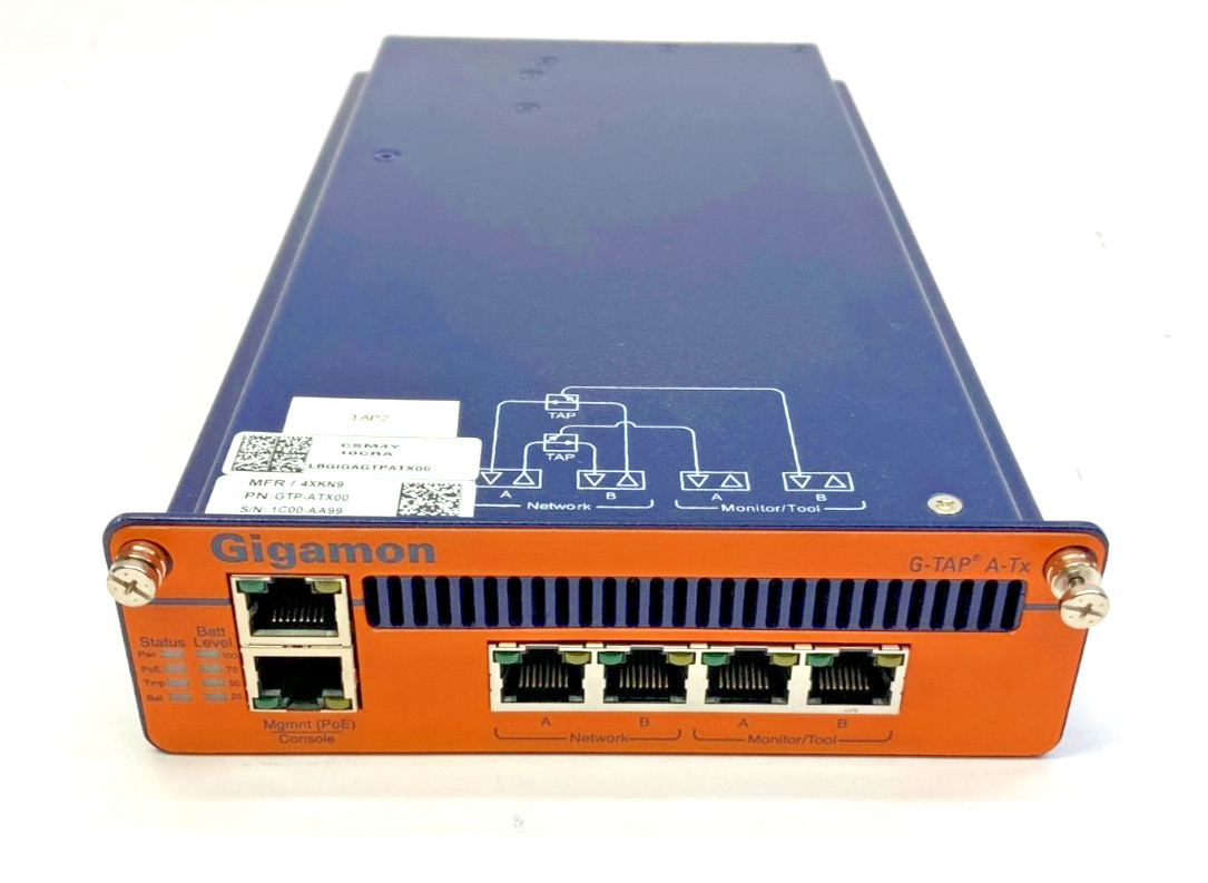 Gigamon G-TAP A-Tx “Always On” Network Tap Splitter, GTP-ATX00