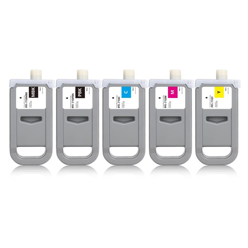 5*700ML PFI-710 Ink Cartridge with Dye Ink for Canon TX-2000 TX-3000 TX-4000
