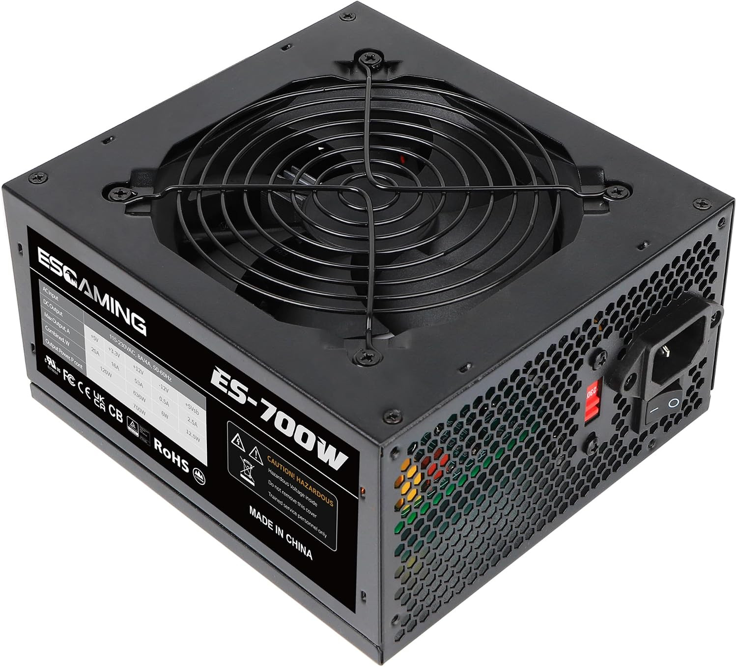 700W ATX Power Supply Non Modular PSU with 4+4 Pin Connectors Auto-Thermally Con