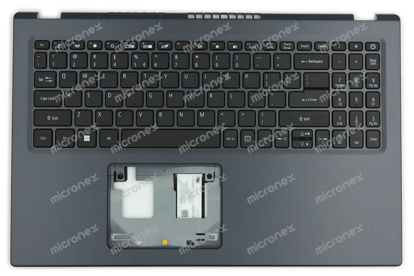 FOR Acer Extensa 15 EX215-32 Palmrest Keyboard US-International black