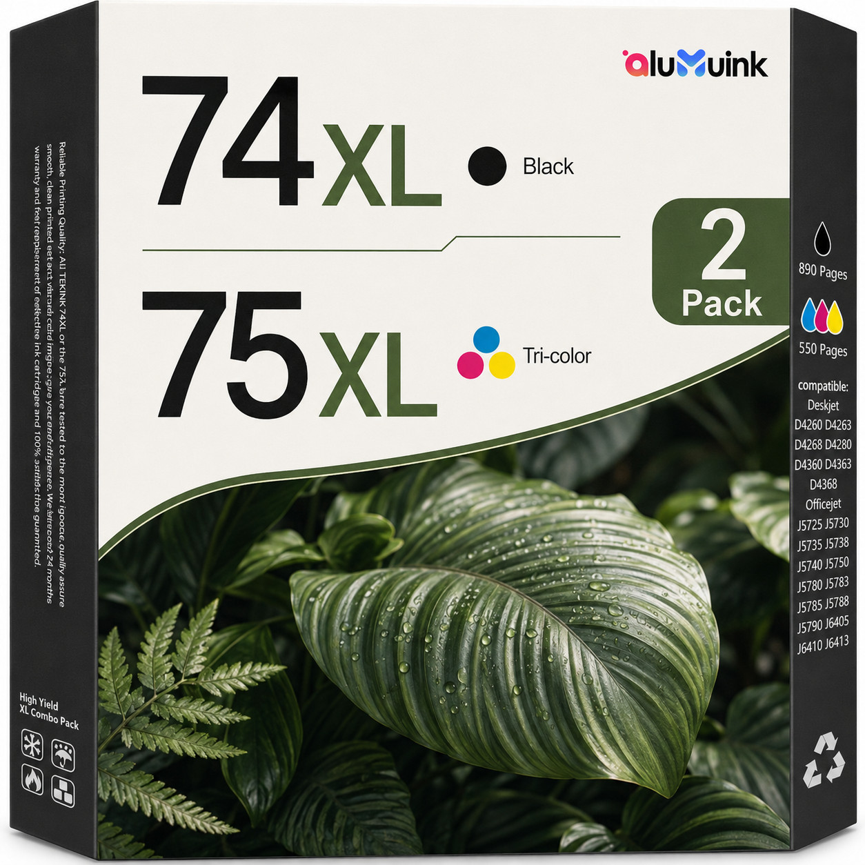 74XL 75XL Ink Cartridge Combo Pack for D4260 D4280 D4360 J5725 J5730 J5740 J5750