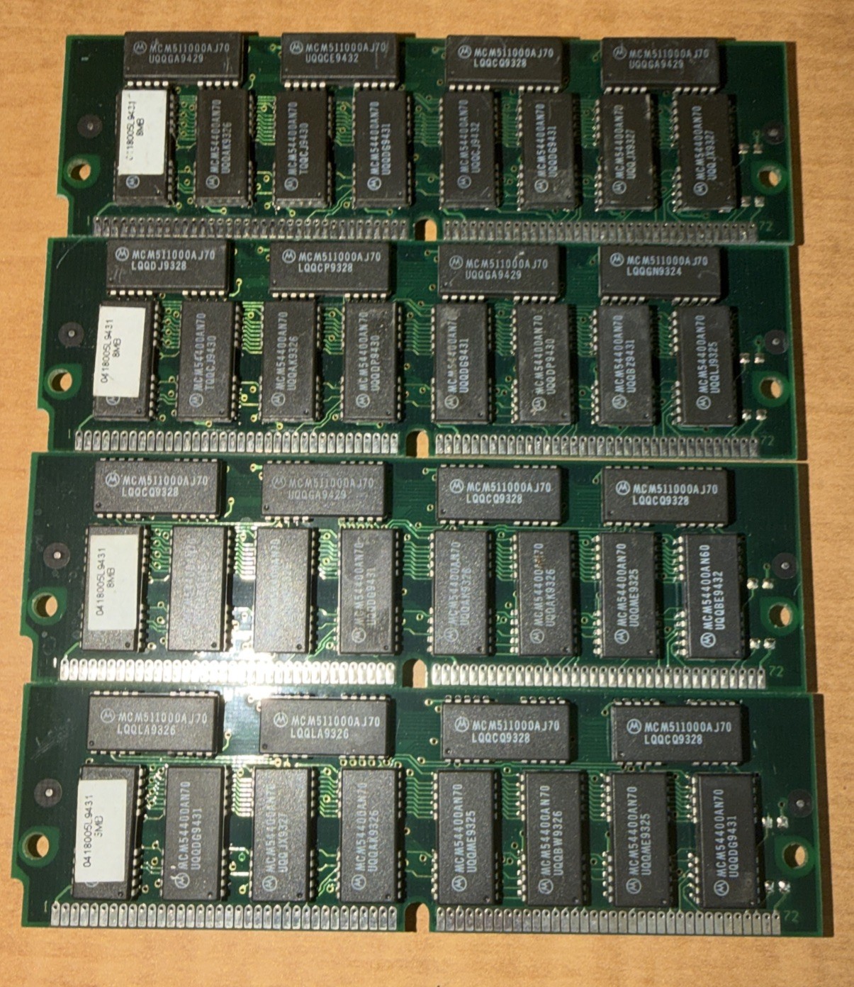 32MB (4x 8MB) 72-Pin SIMM RAM Memory Set 70ns SEC 486 Pentium Mac Silver Pins