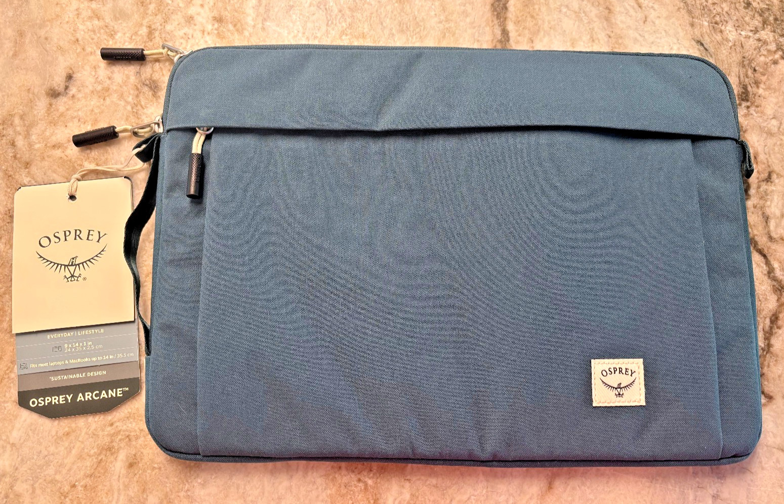 NEW Osprey Laptop Sleeve 14 Inch Stargazer Blue Arcane handle zip padded pack