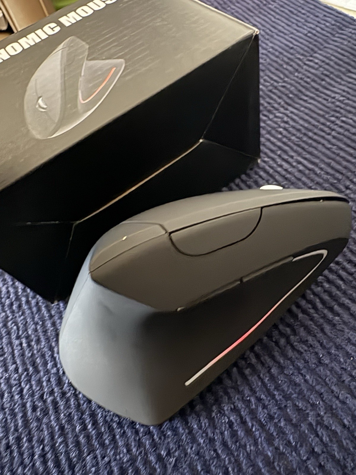 Left Hand -Wireless Ergonomic Vertical Optical Mouse 5-Button 1600 DPI Black