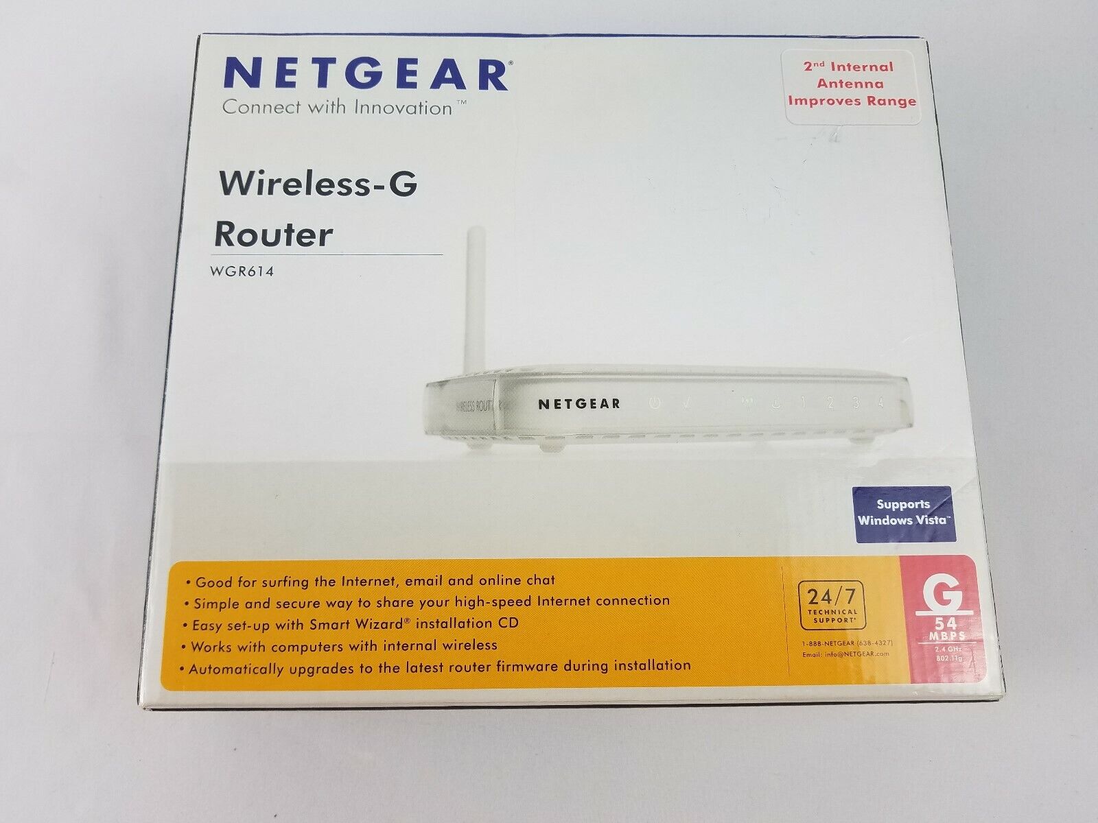Netgear Wireless-G Router 54MBPS 4 Ports WGR614