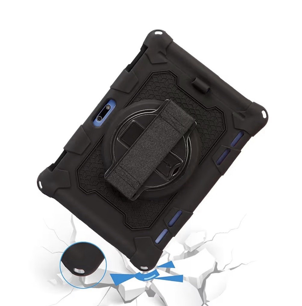 Universal Rugged Stand Tablet Case Black - Rotating Shockproof Strap DL 1036