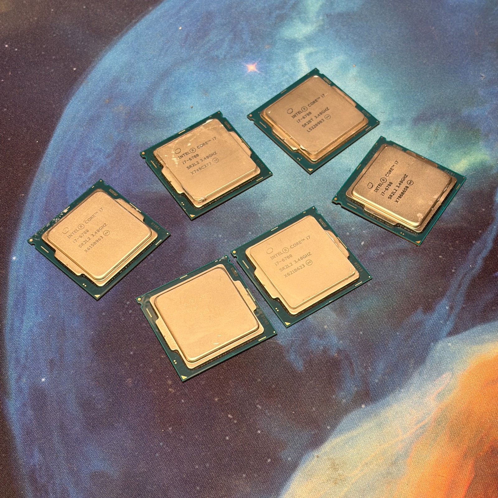 LOT OF 6 Intel Core i7-6700 3.4ghz Desktop CPU • LGA1151 Socket H4 SR2L2