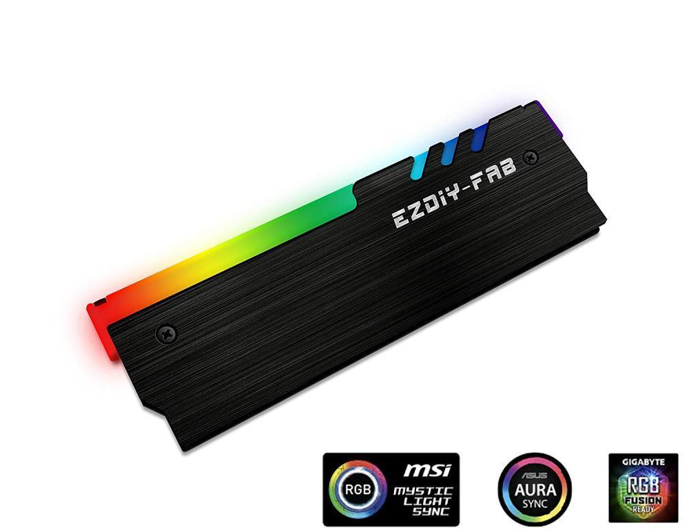 EZDIY-FAB RGB DDR Memory RAM Cooler Heat Sink Cooling Vest Fin Radiation... 