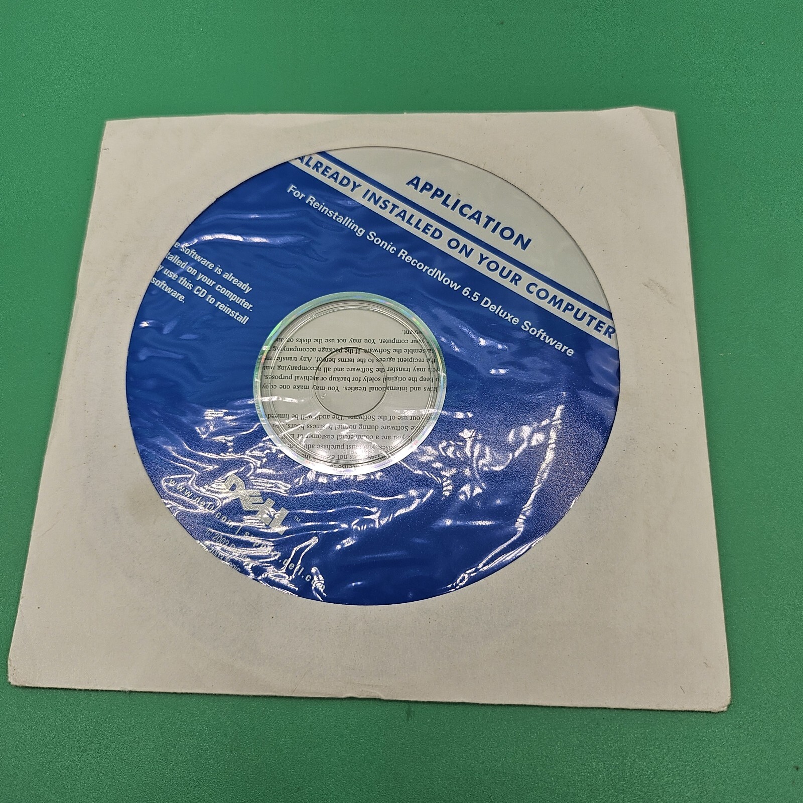 Dell Application Reinstalling Sonic RecordNow 6.5 DELUXE Software BRAND NEW CD