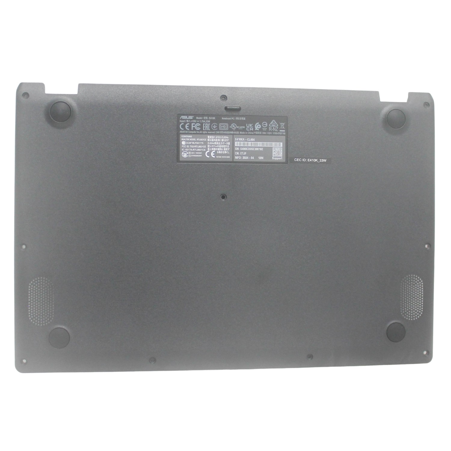 90NB0UA1-R7D010 Asus Bottom Base Cover E410Ka-Cl464 "GRADE A"
