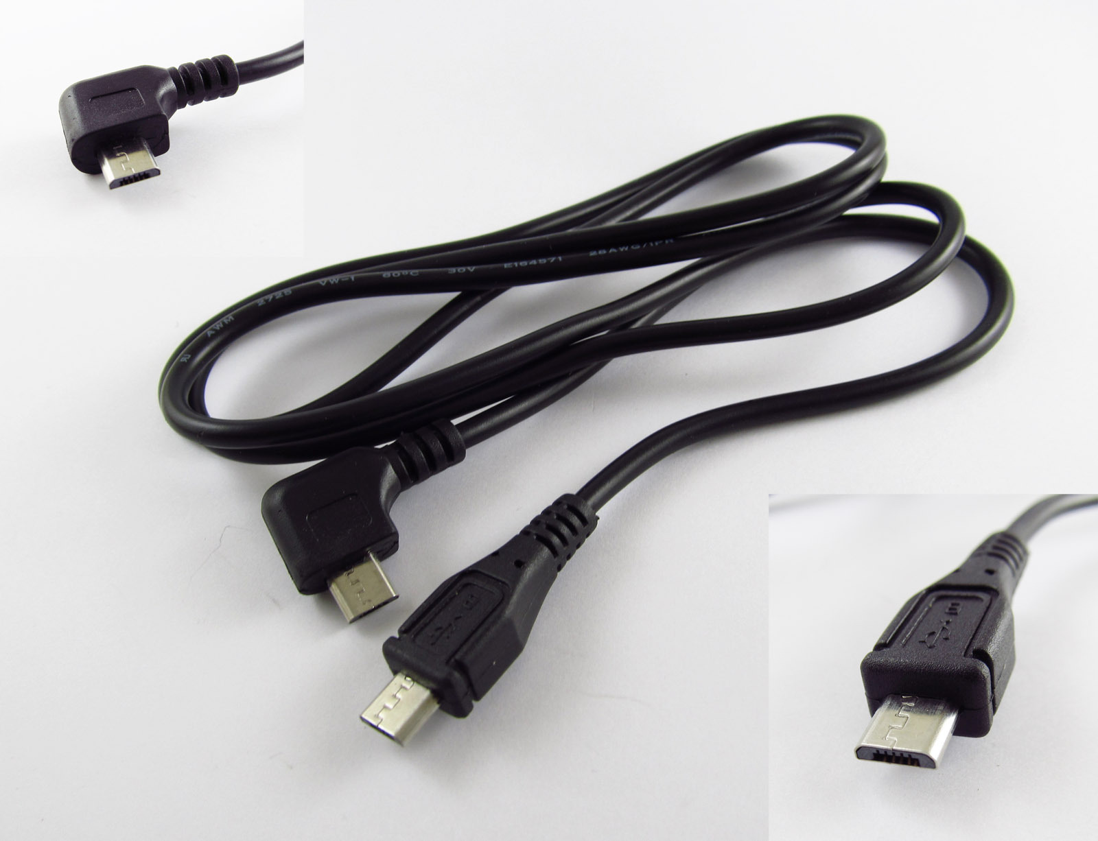 10x Micro 5 Pin USB Male Right Angle To Micro USB Extension Connector Cable Cord