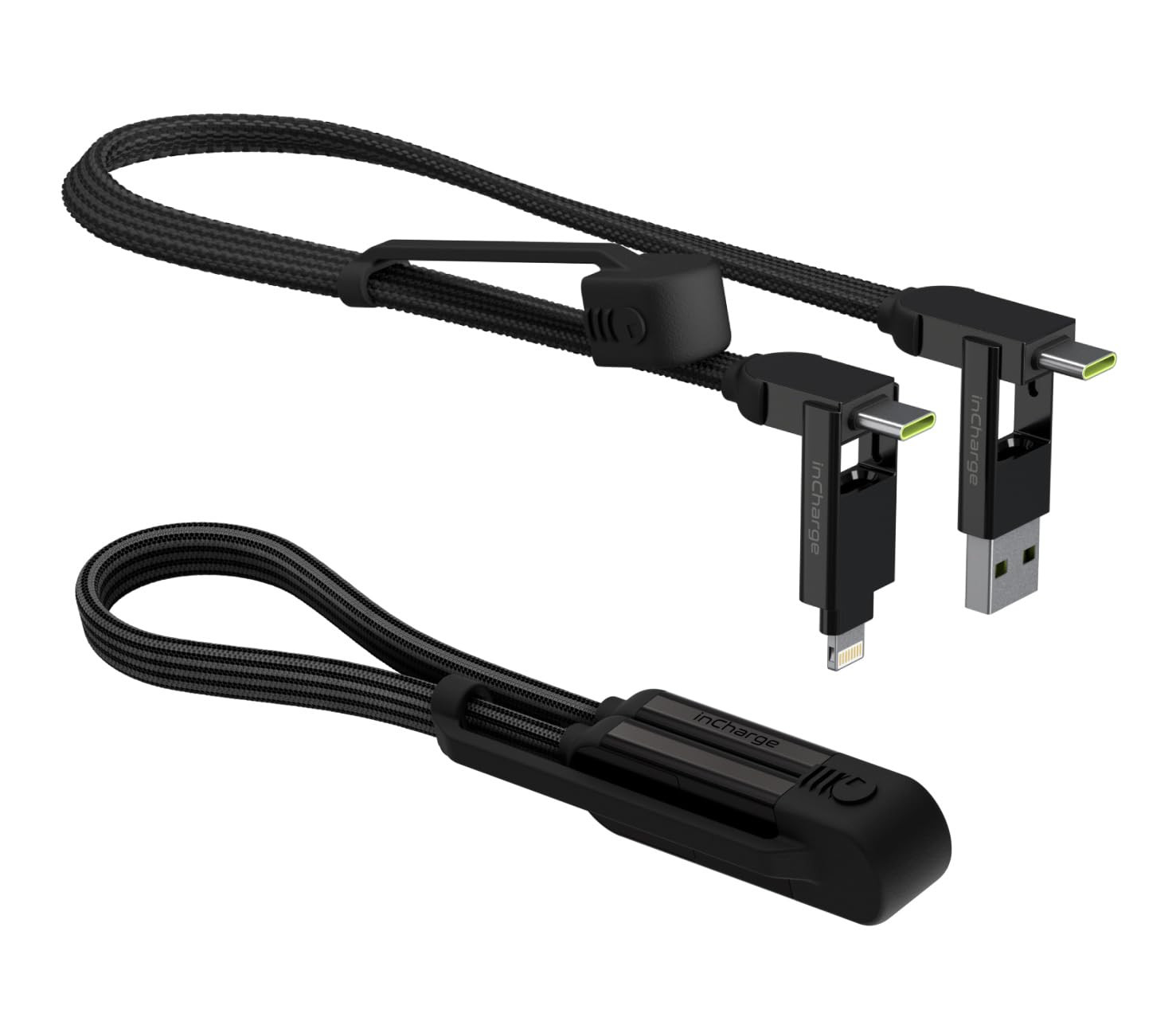 Rolling Square Incharge XL 6-In-1 Multi Charging Cable, Portable USB and USB-C C