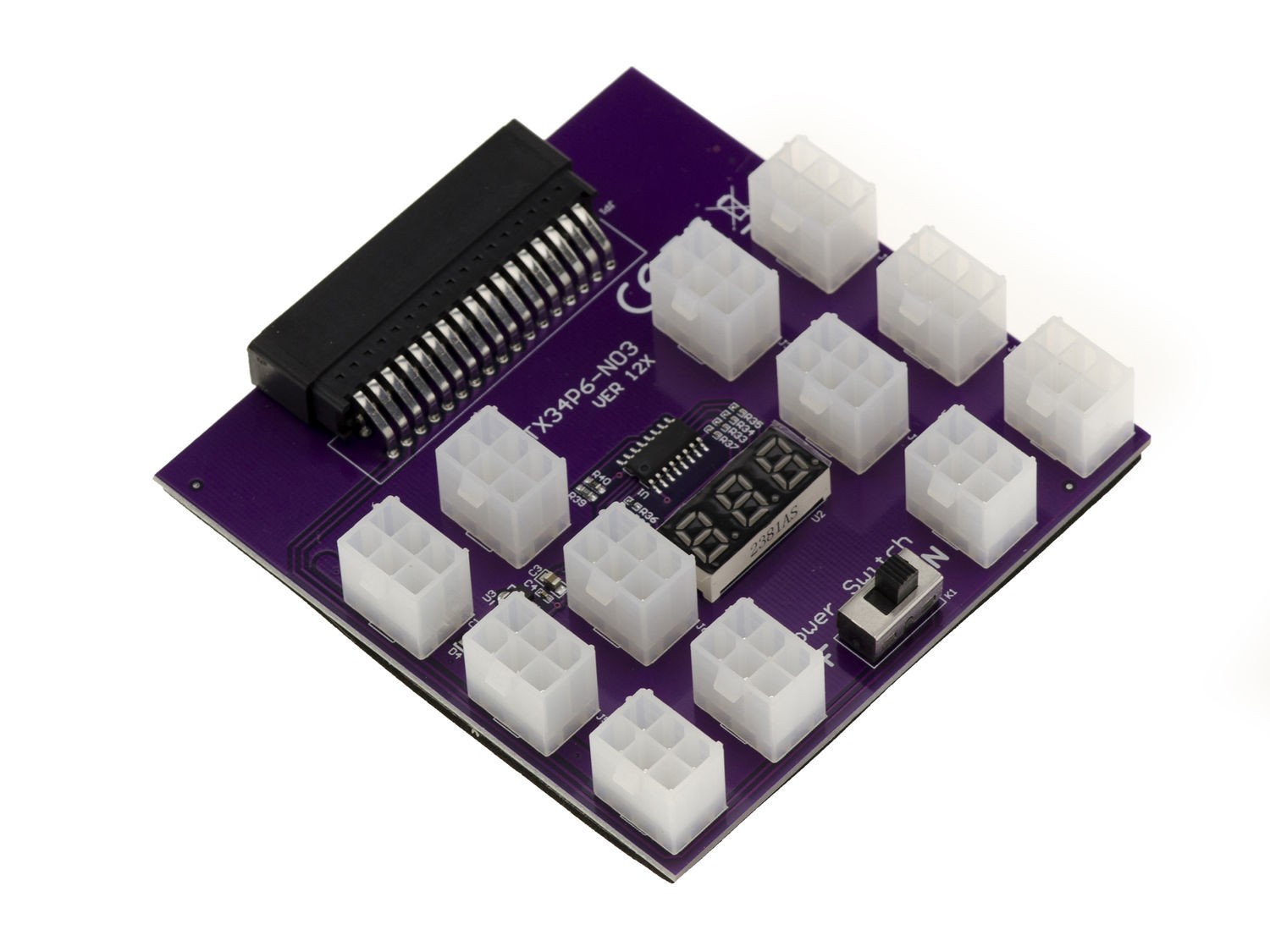 Breakout Board For Emerson Power Supply 7001484 12 P6 Connectors