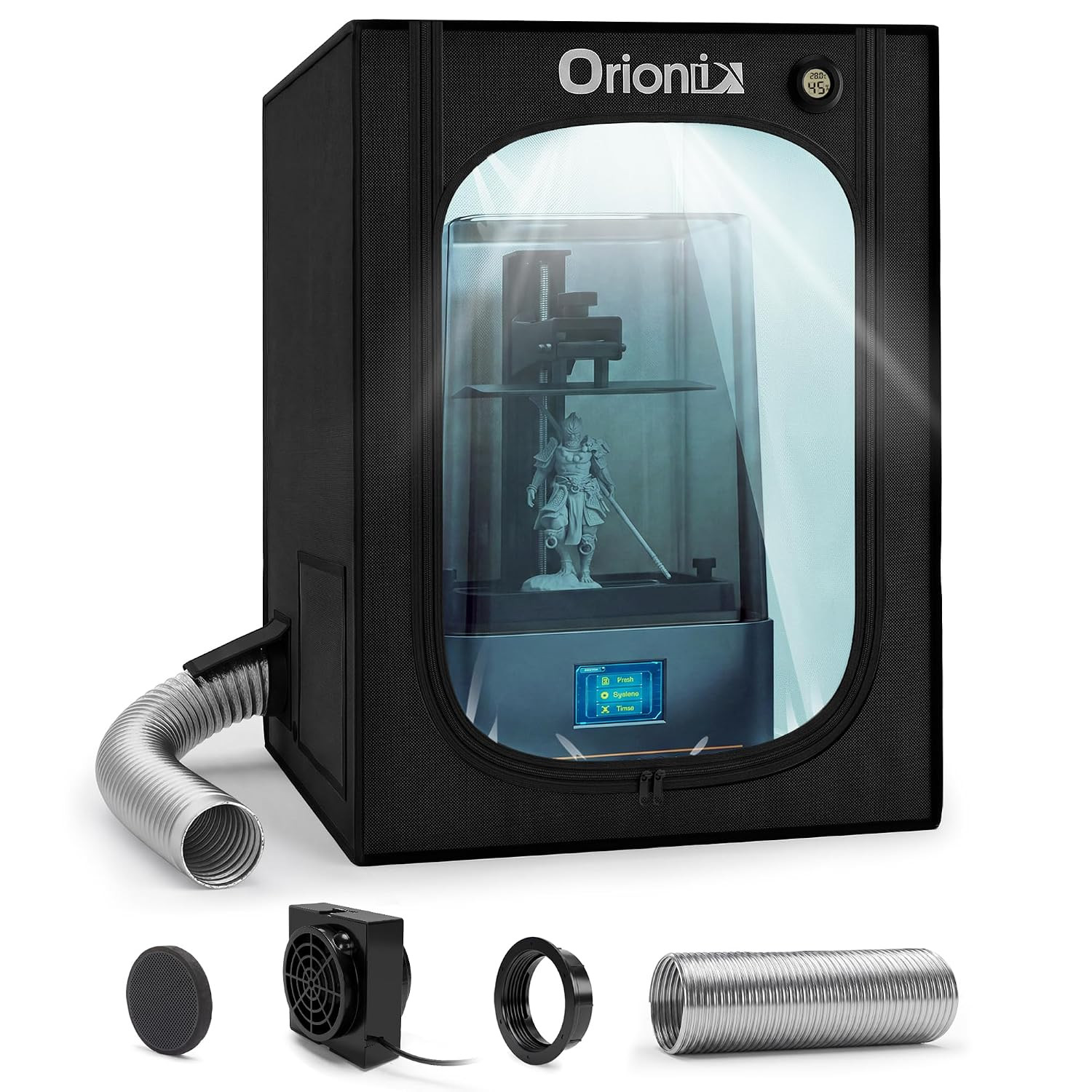 Resin Printer Enclosure, 3D Printer Tent W/Vent Filter Led Thermometer