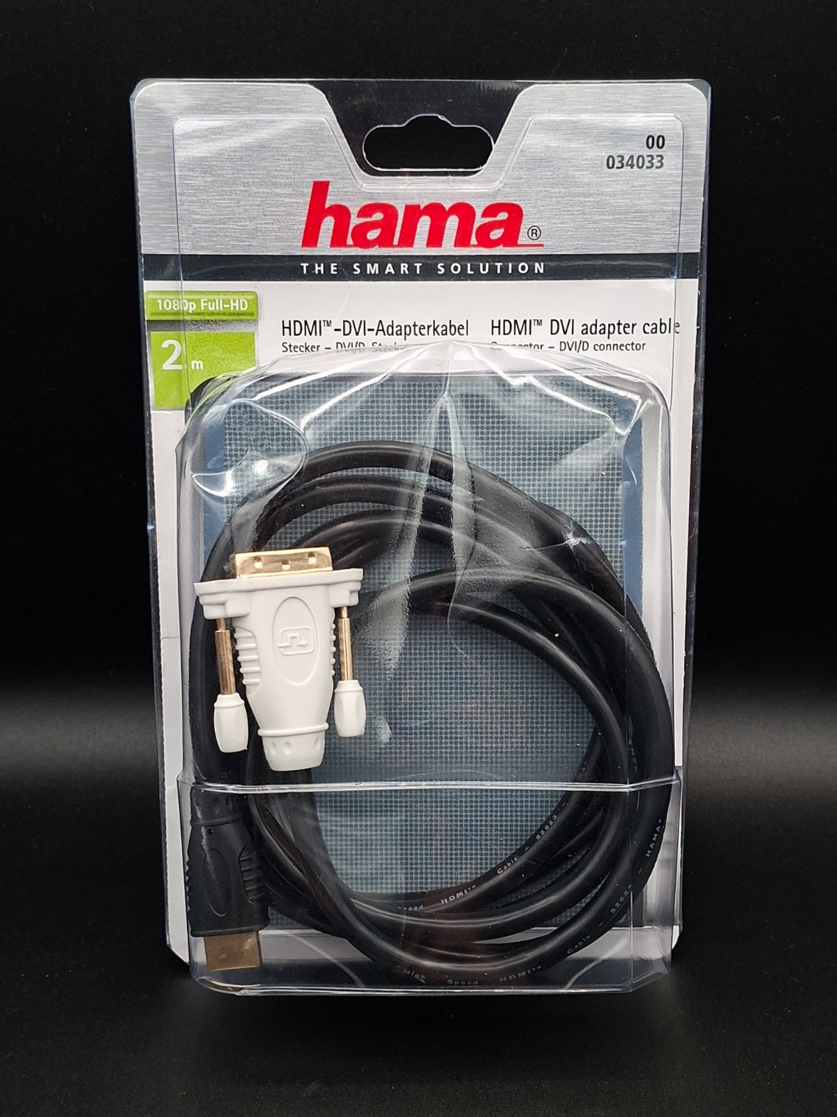 Hama - HDMI - DVI Adapter Cable - 1080p Full HD - 2m - 00034033 - Germany