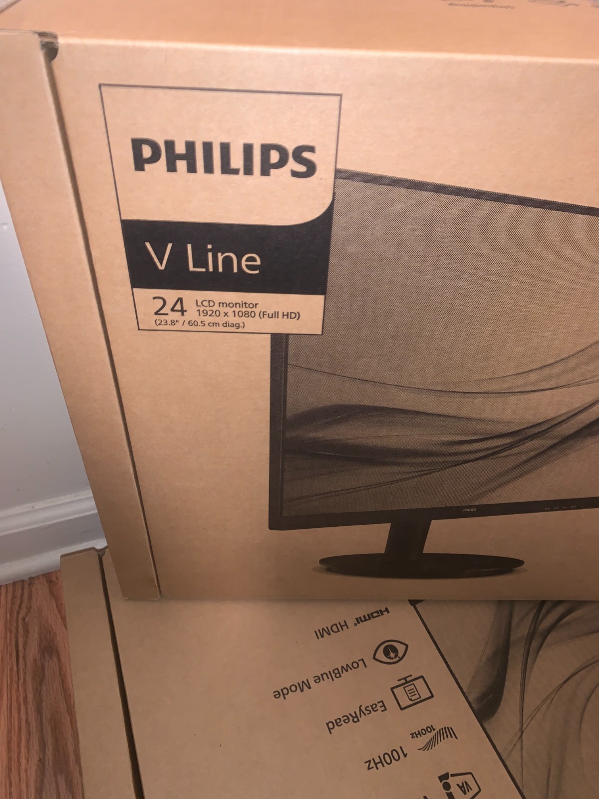 BRAND NEW UNOPENED Phillips V Line 24" LCD Monitor 1920 x 1080 (Full HD) 100 Hz