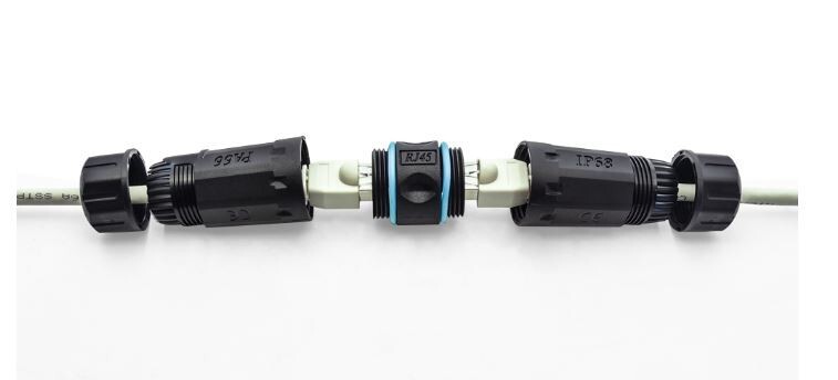 Cat.6 Shielded RJ45 Outdoor Waterproof Inline Coupler (IP68)