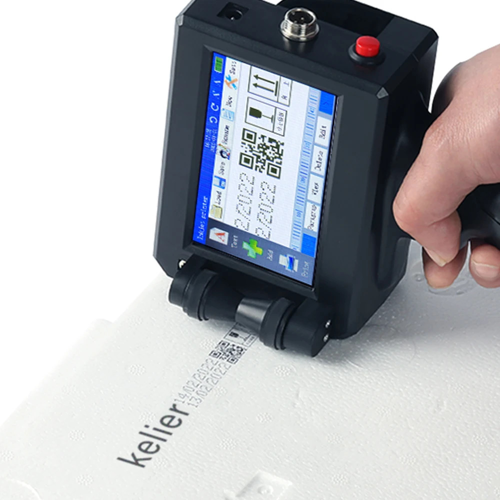 12.7mm handheld inkjet printer prints expiration date, barcode code, brand logo