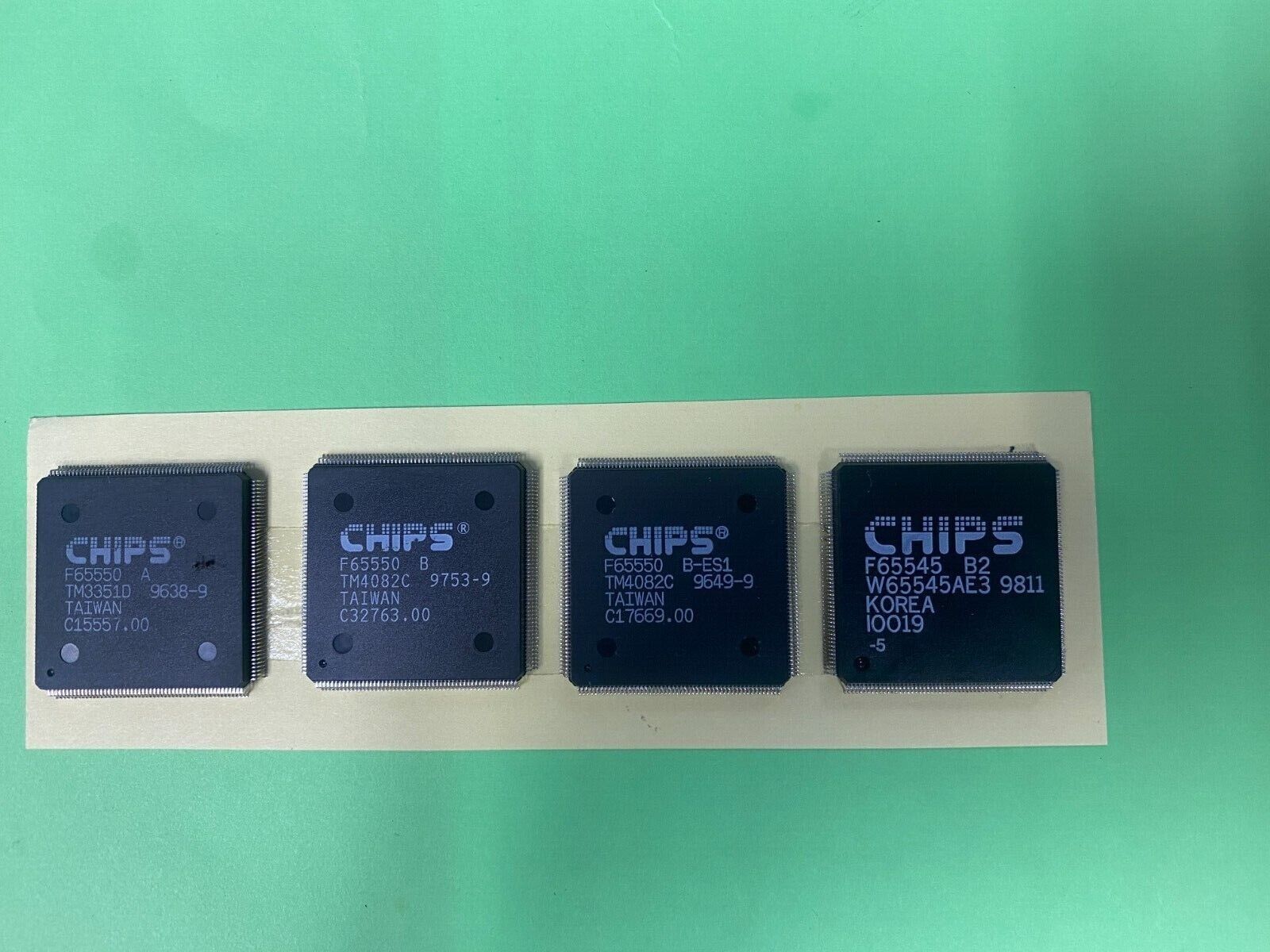 Vintage 1 Set 4 different version of CHIPS F655** series IC for Collection