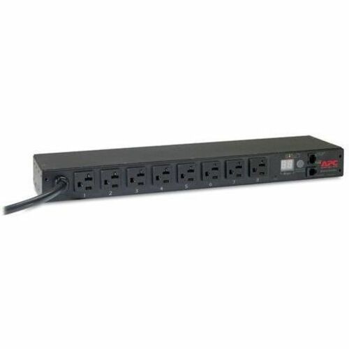 APC NetShelter Metered Rack PDU 1U 20A 120V 8 NEMA 5-20 outlet AP7801B