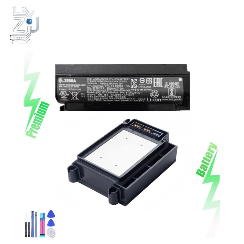 BT000254A01 New battery BTRY-VC8X-20MA1-01 For Zebra VC80 VC80X 2000mAh