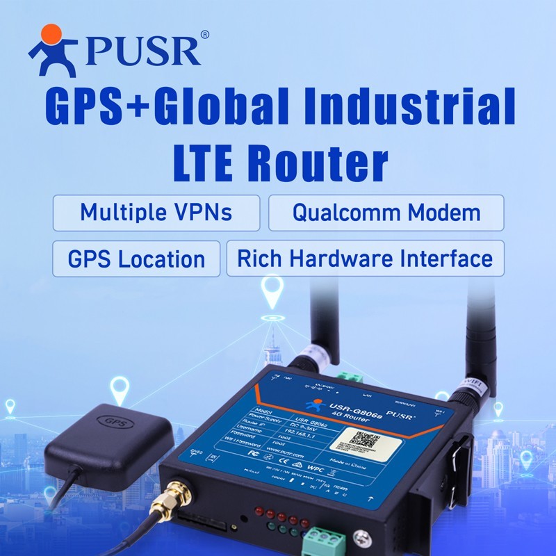 PUSR Global Band & GNS Industrial 4G Router Multiple VPNs USR-G806S-G