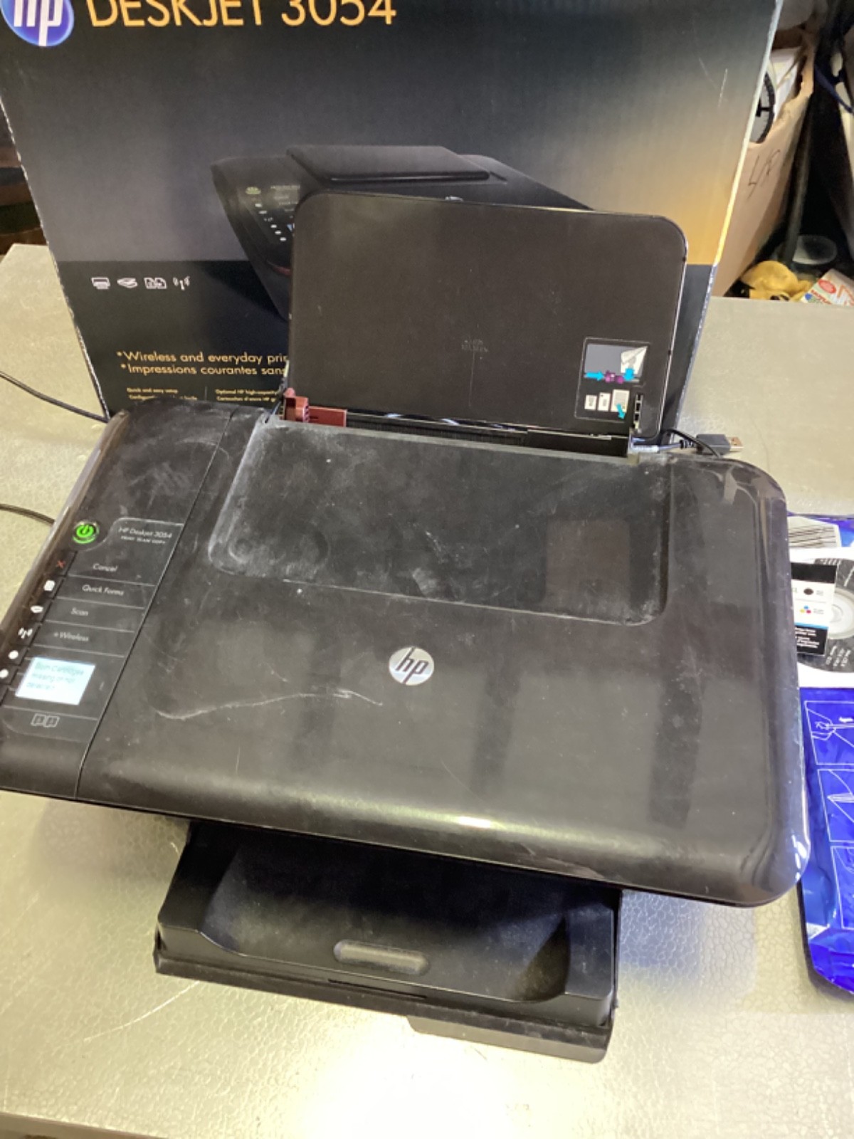 HP DeskJet 3054 All-In-One Inkjet Printer Unable to Test No Ink But Appears OK