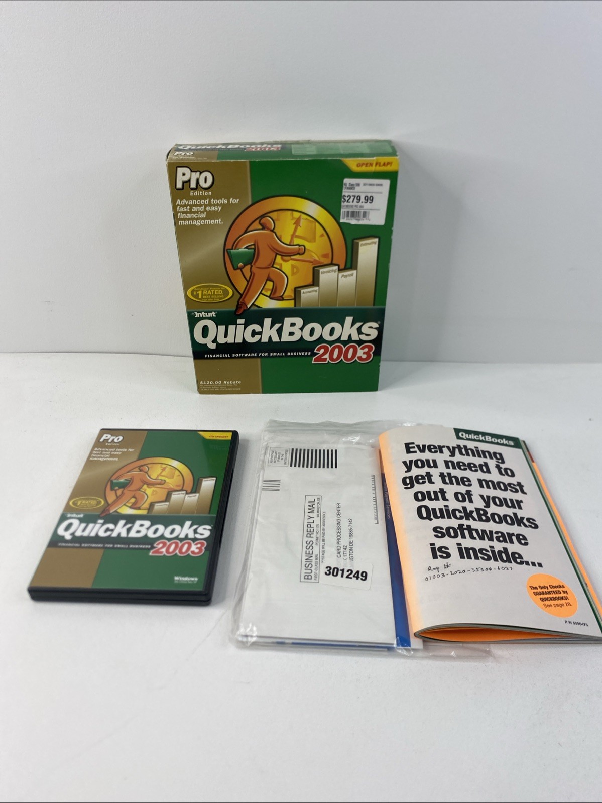 INTUIT QuickBooks Pro 2003 Financial Software Small Business Windows 98/2000/XP