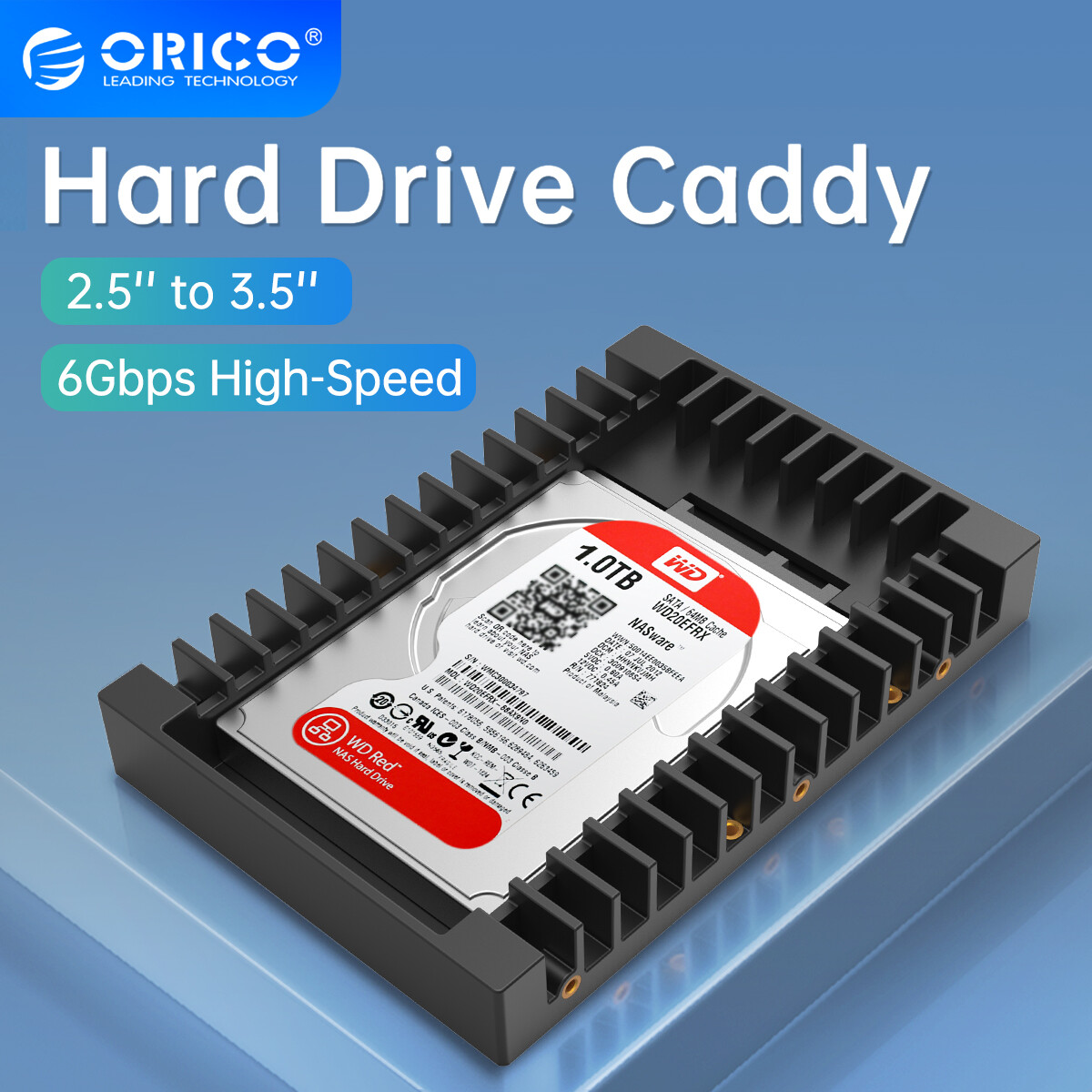 ORICO 2.5 to 3.5\'\' Hard Drive Adapter Converter SATAIII fr 7/9.5 /12.5mm HDD