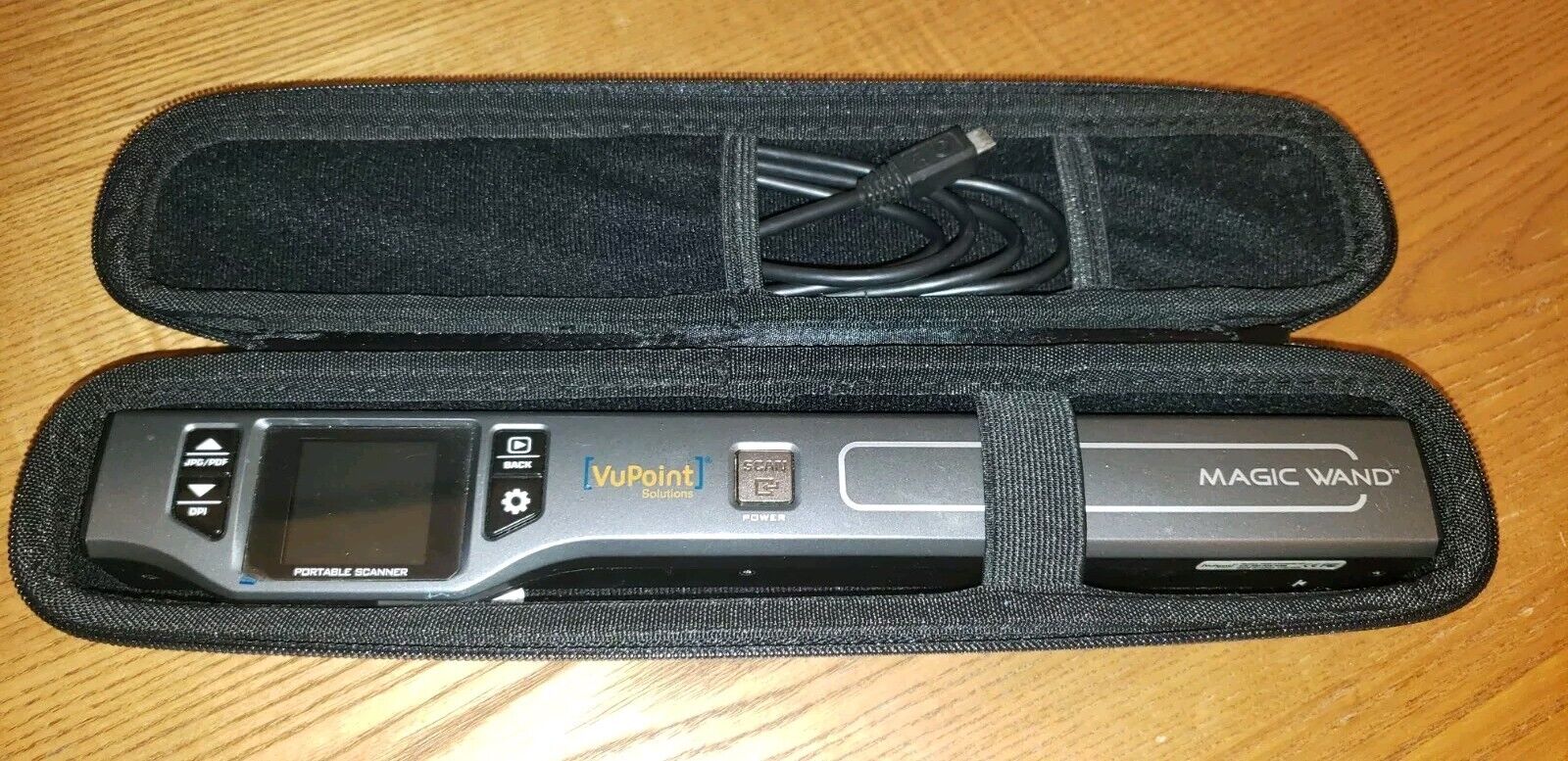 VuPoint Solutions Handheld Magic Wand Portable Scanner, Cable, Case- Nice