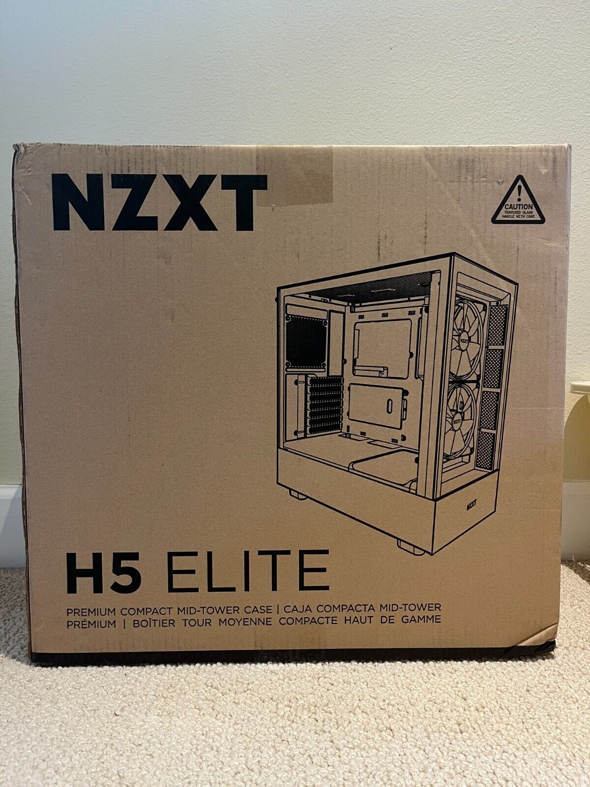 Brand New Black NZXT H5 Elite Mid Tower Case
