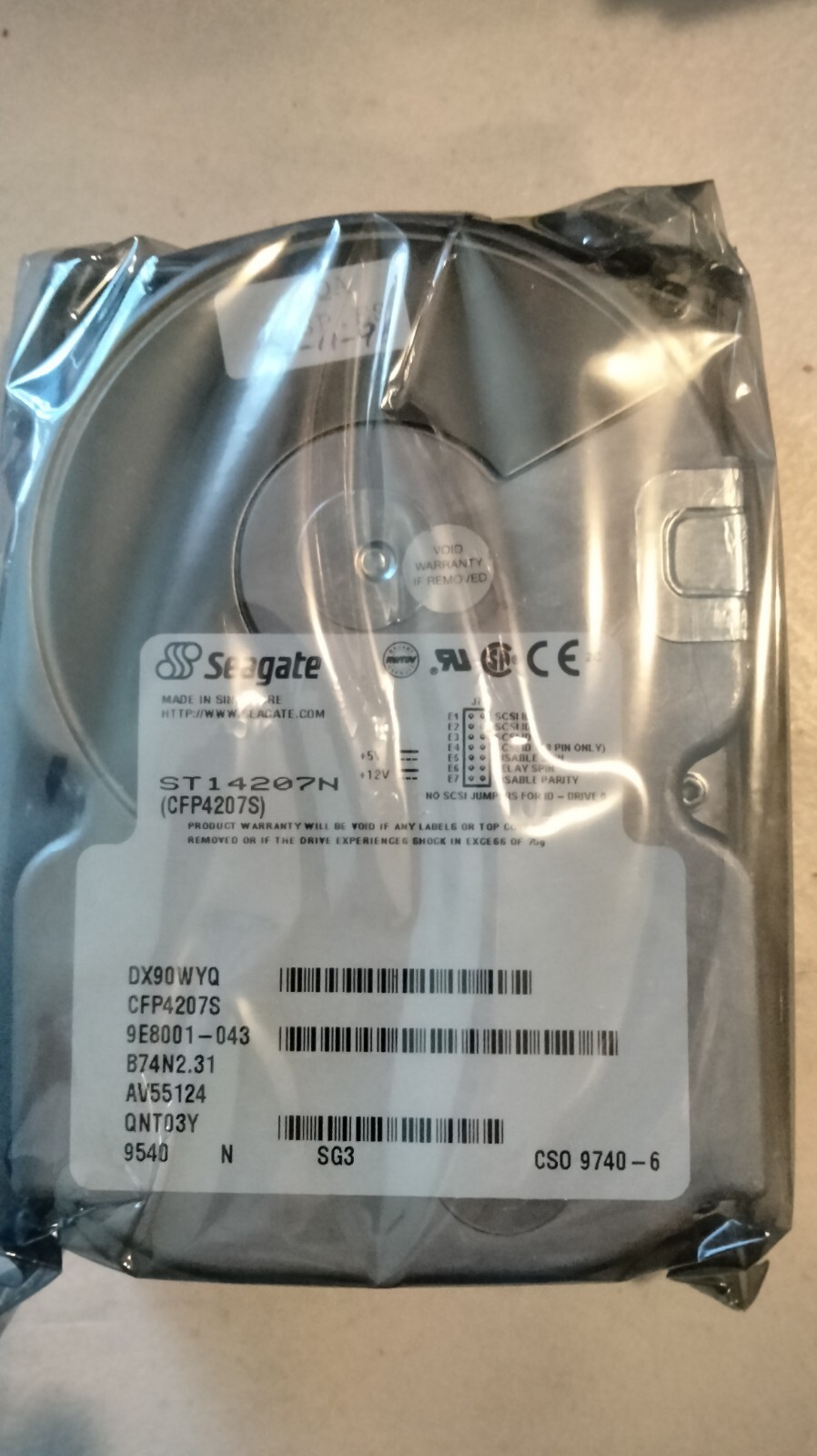 CFP4207S CONNER  ST14207N SEAGATE HH 4.2GB SCSI DRIVE 50 PIN Sealed Legacy